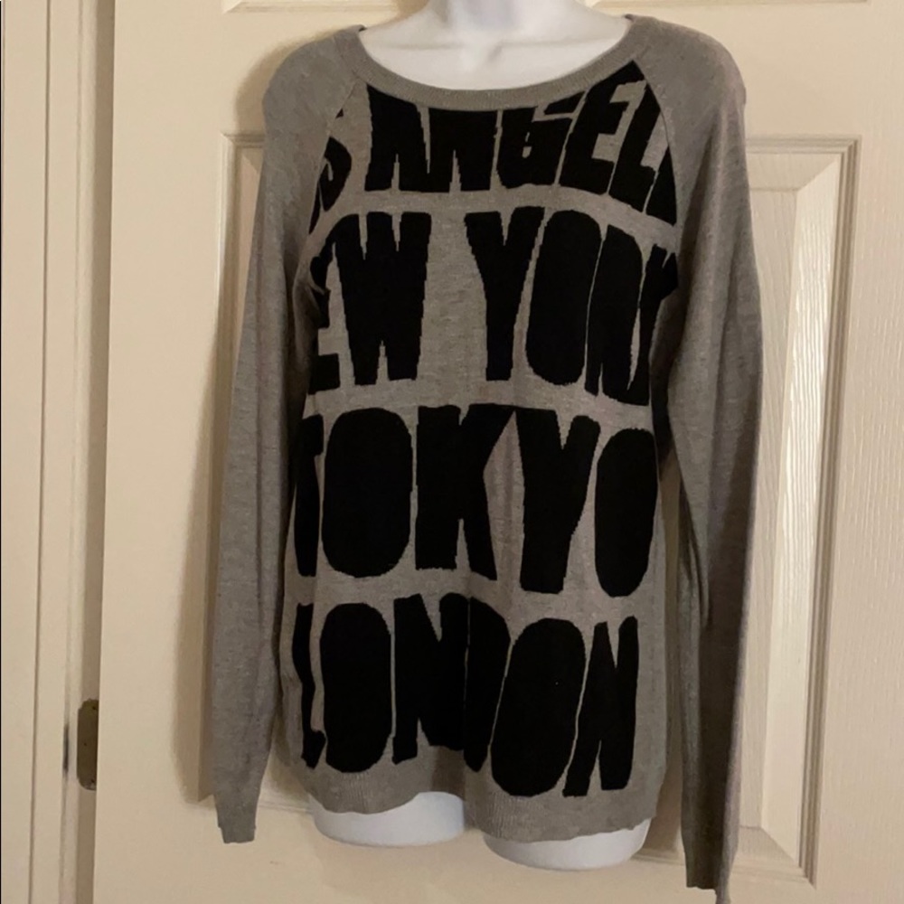 L.A. NY TOKYO LONDON sweater